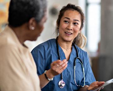 Doctor and Patient talking