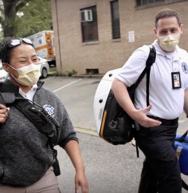 physicians walking